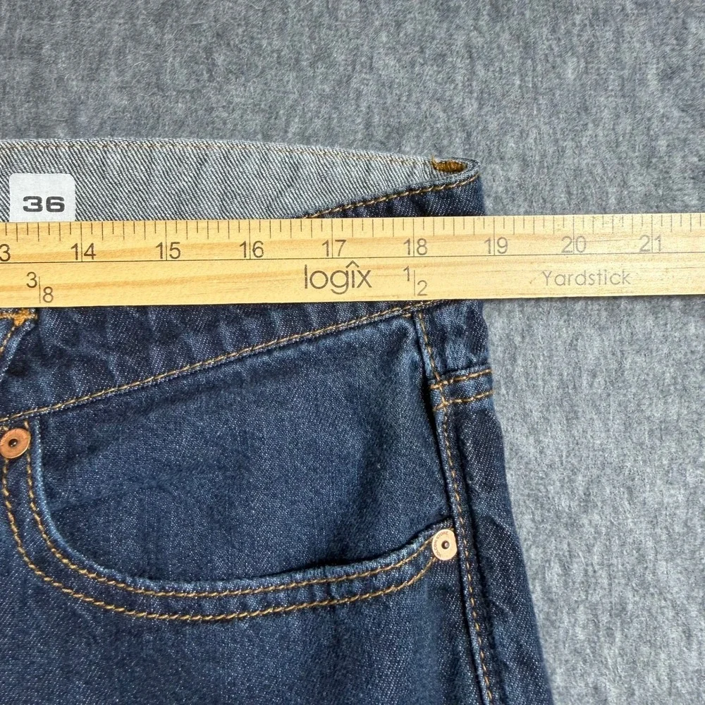 Volcom Jeans Mens 36 Blue Solver Modern Straight Dark Wash Cotton Denim A193181V